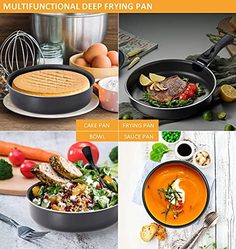 16 Pieces Kitchen Removable Handle Cookware Sets, Stackable Pots and Pans Set Nonstick for Induction Gas RVs Camping Space Saving