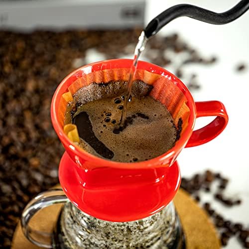 Pour Over Ceramic, Coffee Dripper Ceramic Coffee Maker,Red