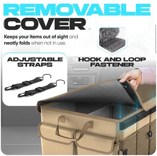FORTEM Trunk Organizer - Foldable Car Organizer & Storage for SUVs & Trucks