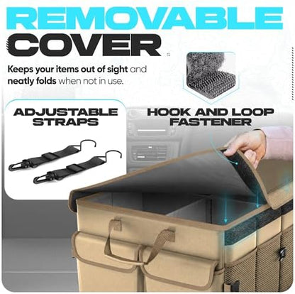 FORTEM Trunk Organizer - Foldable Car Organizer & Storage for SUVs & Trucks