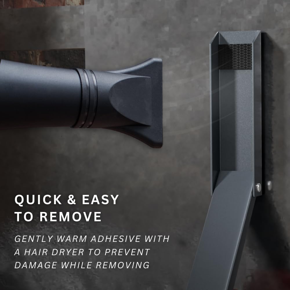 2 Pack Door Stop, No Drill Door Stoppers - - Kickdown Doorstop for Home, Glass Doors, & Outdoors, Easy to Install Doors with Self Adhesive Door Stopper, No Screw Flip Down Portable Door Stopper - Gray