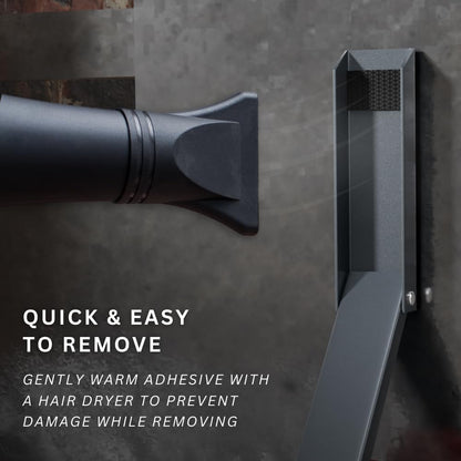 2 Pack Door Stop, No Drill Door Stoppers - - Kickdown Doorstop for Home, Glass Doors, & Outdoors, Easy to Install Doors with Self Adhesive Door Stopper, No Screw Flip Down Portable Door Stopper - Gray