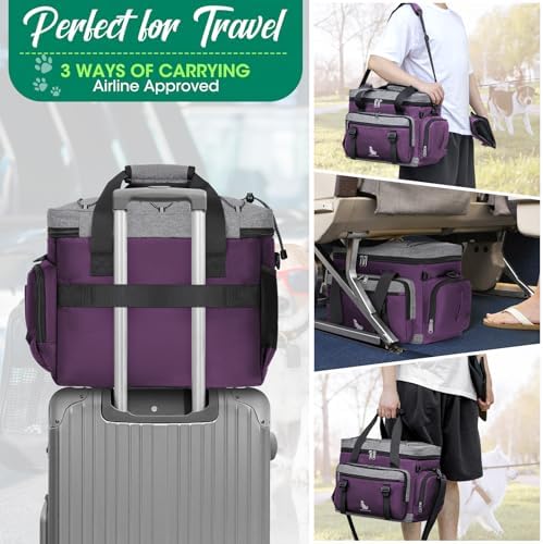 IGOLUMON Dog Travel Bag Large Waterproof Pet Travel Bags Set for Supplies