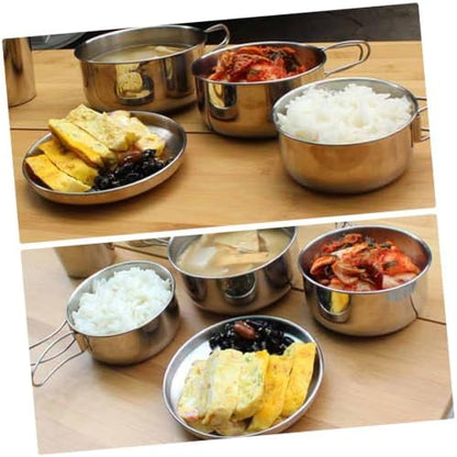 Cookware Set Stainless Steel for 3-4 People Camping Hiking Picnic