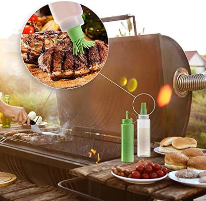 Metal Spatula and Scraper Set - Griddle Accessories kit - Grill Tongs Flat Spatula Pancake Flipper Hamburger Turner Squeeze bottles Set - Metal Utensil Great for BBQ Grill Flat Top Cast Iron