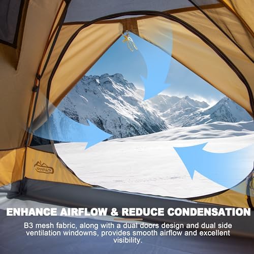 camppal 2 Person Backpacking Tent Waterproof Lightweight 2 Man Camping Tent