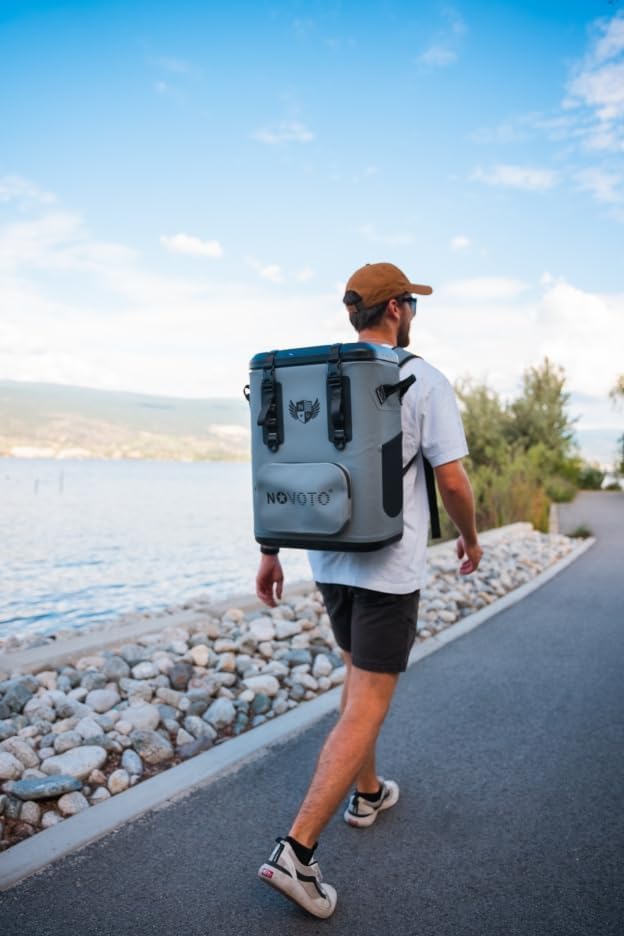 Magnetic Soft Cooler, Zipperless Soft Sided Cooler Bag for Men & Women, Insulated Backpack Coolers for Tailgating, Beach, Lunch, Picnic, Kayak