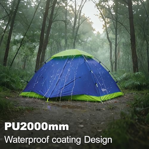 Camping Tent, 1-2 Person Tent, Lightweight Waterproof Backpacking Tent, 5-Minute Setup Outdoor Tent with Carry Bag, Ideal for Camping Hiking