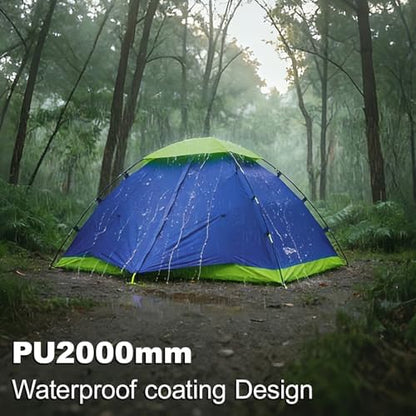 Camping Tent, 1-2 Person Tent, Lightweight Waterproof Backpacking Tent, 5-Minute Setup Outdoor Tent with Carry Bag, Ideal for Camping Hiking