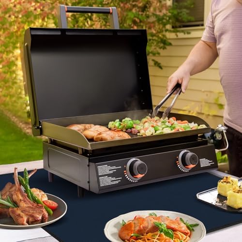 Heat Resistant Mats for Countertop fits Tabletop Grill, 31x24x0.04in, Blue
