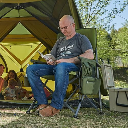 TIMBER RIDGE Oversized Folding Camping Chair High Back 500lbs