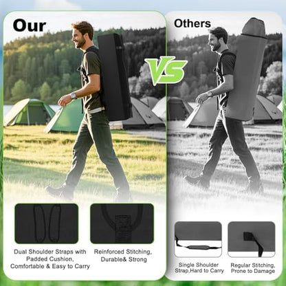 VTOY Portable Folding Camping Chair with Canopy, Outdoor Sun Shade Chair