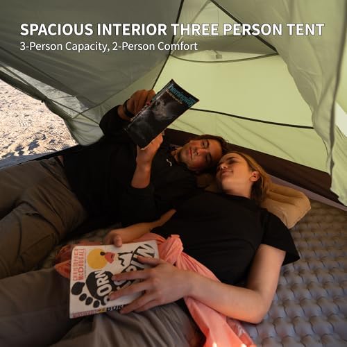 Naturehike Mongar Upgraded 1/2/3 Person Backpacking Tent,Waterproof Lightweight Camping Tent with Footprint
