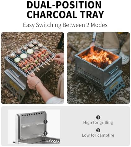 Naturehike 2-in-1 Stove & Grill, Foldable, IGT Table Compatible