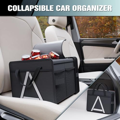 K KNODEL Trunk Organizer Storage with Cooler for Car and SUV Medium, Black