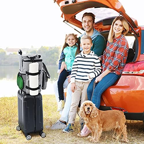 Modoker Dog Travel Organizer with 2 Collapsible Bowls for Supplies & Accessories, Airline Approved Dog Tote Pet Travel Bag with 2 Travel Food Container