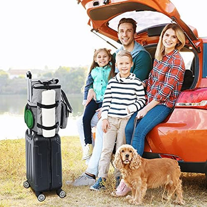 Modoker Dog Travel Organizer with 2 Collapsible Bowls for Supplies & Accessories, Airline Approved Dog Tote Pet Travel Bag with 2 Travel Food Container