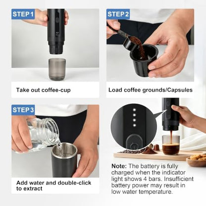 Goldtouch Portable Electric Espresso Machine,Travel Coffee Maker