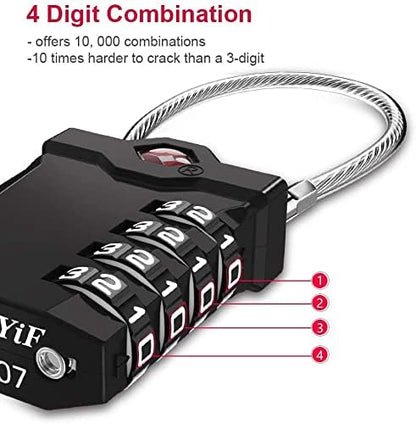ZHEGE Travel Locks, TSA Approved Locks - Image 3
