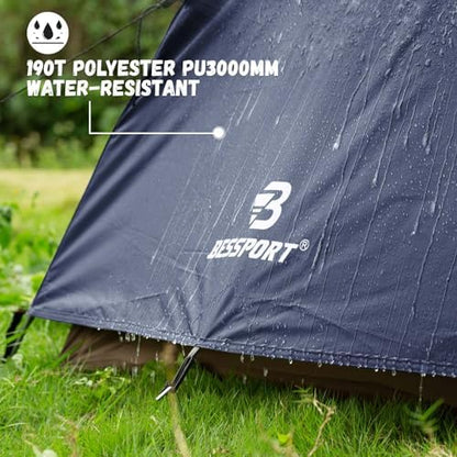 Bessport Camping Tent for 2-3 Person, Lightweight Backpacking Tent Waterproof Windproof Two Doors Easy Setup Double Layer Outdoor Tents for 3 to 4 Seasons, Suitable for Outdoor,Hiking,Camping