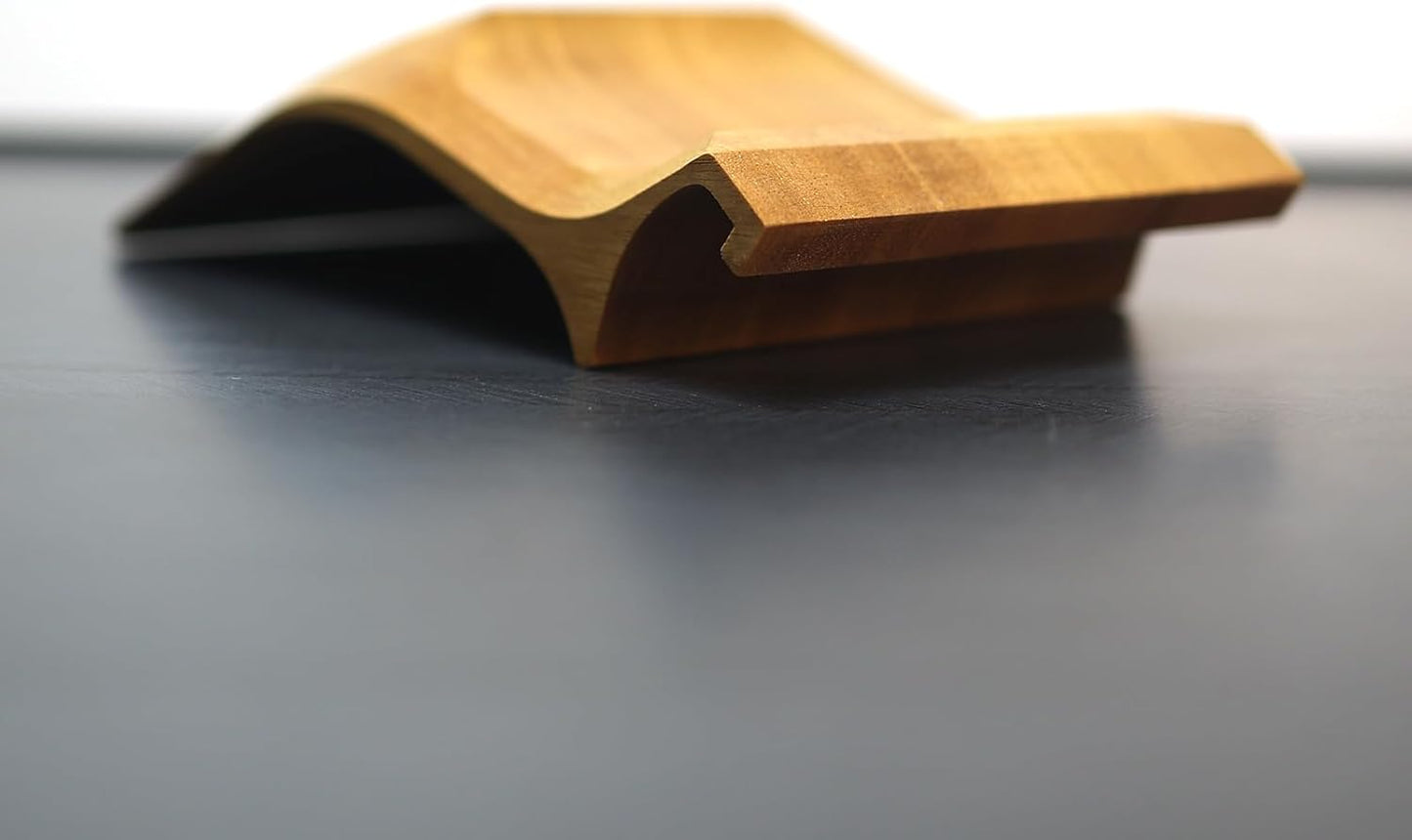 XDK Wood Laptop Stand for Desk, Ergonomic Height Riser for Notebook Computer up to 15 Inches, Wooden Holder for MacBook/Aluminum Laptops