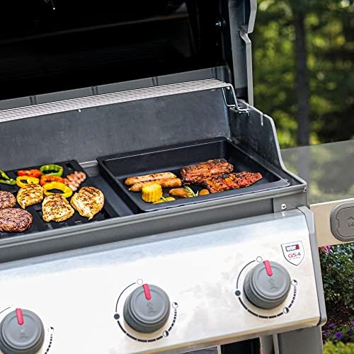 7658 Enameled Cast Iron Griddle for Weber Spirit 200/300, Premium Easy Clean Non-Stick – Fits Spirit I/II E-210/E-310/S-210/S-310