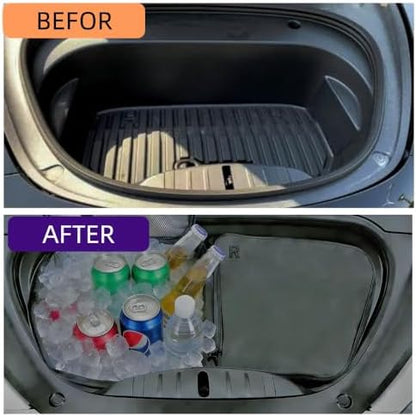 Frunk Cooler Organizer for Tesla Model 3 2020-2026, Insulated Waterproof Front Trunk Storage Bag with Hidden Pocket, 2-Pack