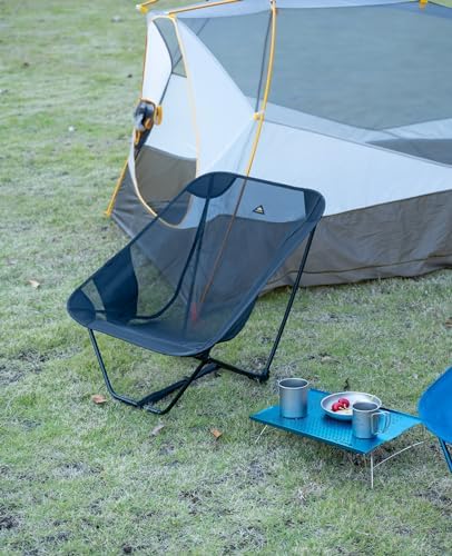 iClimb Low Ultralight Compact Folding Chair (Black Mesh)