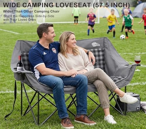 Bolosy Double Camping Chair Oversized Camping Loveseat