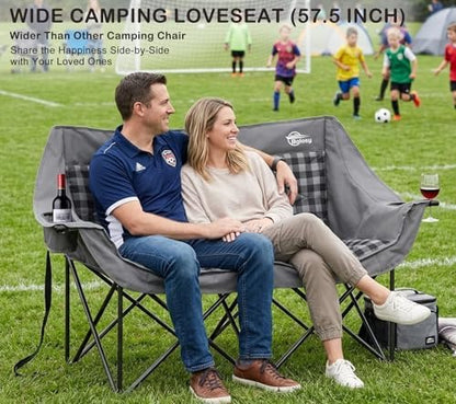Bolosy Double Camping Chair Oversized Camping Loveseat