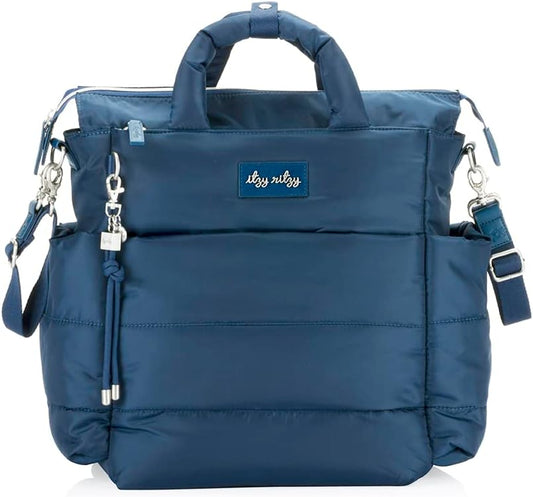 Itzy Ritzy Dream Convertible Diaper Bag Tote Backpack - Baby Diaper Bag with 14 Pockets, Changing Pad (Sapphire Starlight)