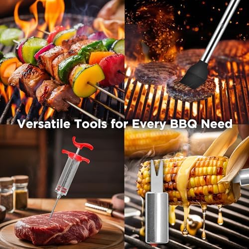 Kaluns BBQ Accessories, Complete Grill Set Grilling Gifts, 40 Pcs Premium Heavy Duty Stainless Steel Barbecue Grill Accessories for Outdoor Grill, Gifts for Dad