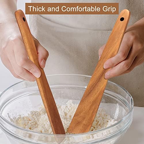 Teak Wooden Spatula for Cooking Spoon Non Toxic Kitchen Utensil Spurtle