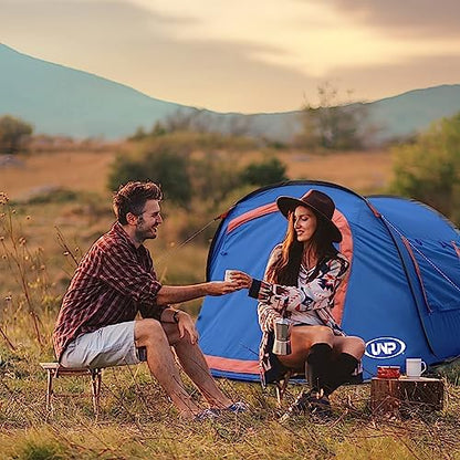 Pop-up Tent,2 Person Camping Tent,Instant Portable Beach Tent,Easy Pop Up Shade Tents 2 Doors for Camping Hiking & Traveling with Carrying Bag