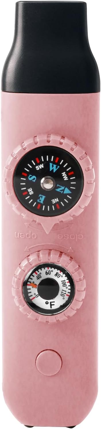 Multifunctional Survival Emergency Whistle for Kids with Compass Hiking Survival, Thermometer & Neck Lanyard | Emergency Safety Gear for Hiking, Camping, Kayaking, Boating, Climbing