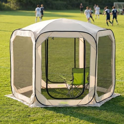 2-3 Person Camping Tent, Waterproof Windproof Dome w/Rain Fly & Mesh