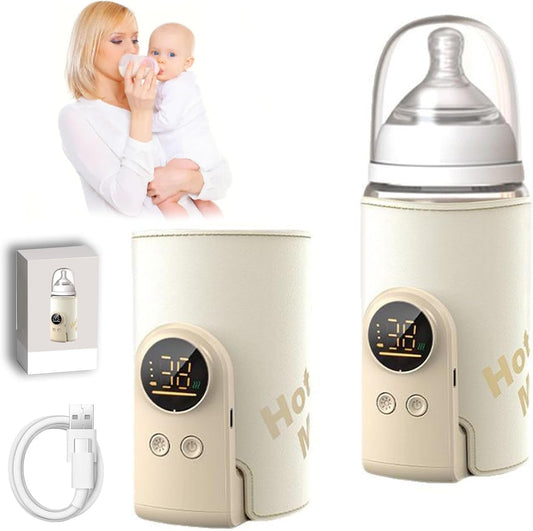 2025 Upgrade Portable Bottle Warmer for Travel,Comfortable Bottle Warmer on the go,Rapid Warming,Long-Lasting Warming up to 6-10H (6000 mA)