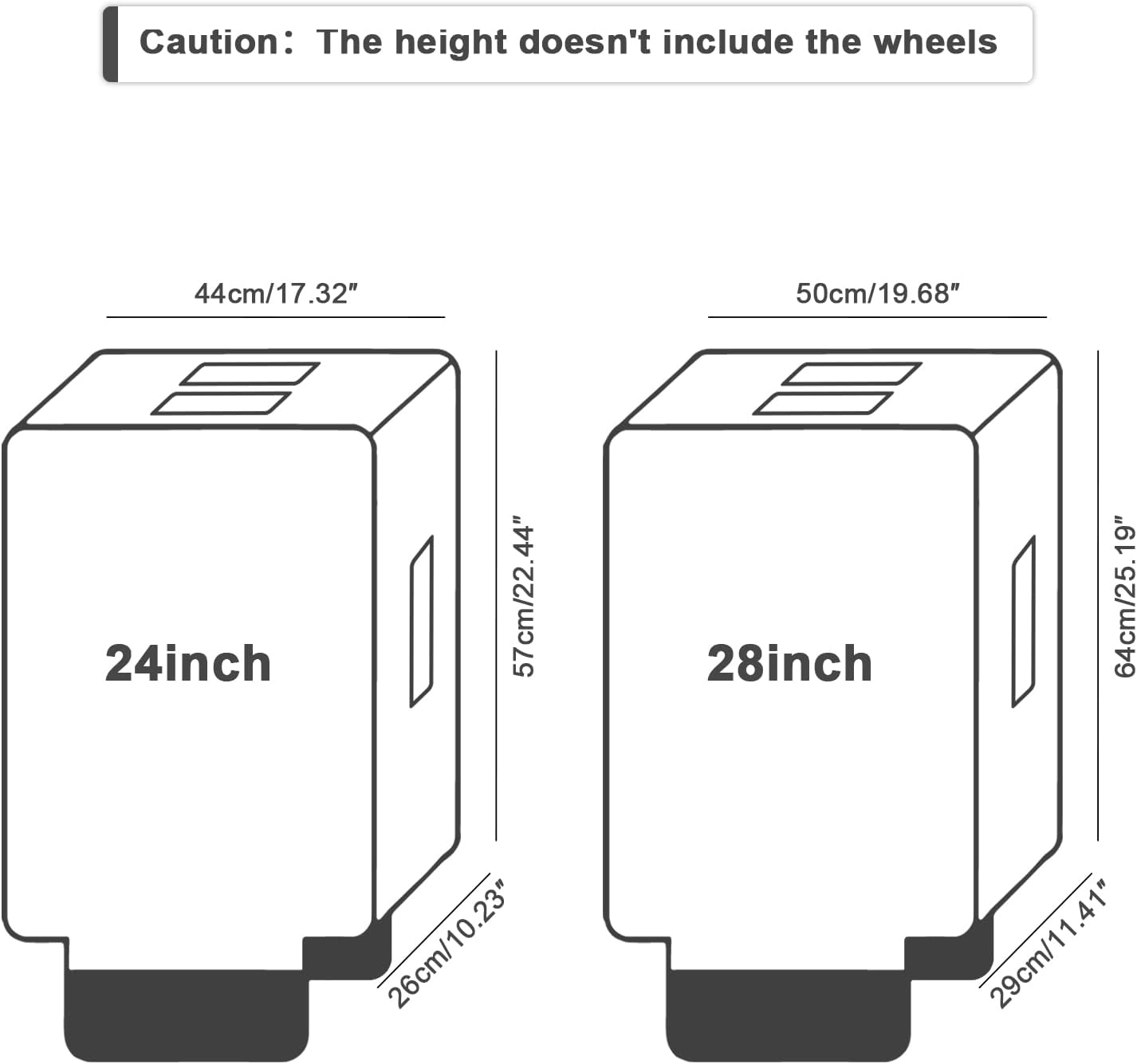 24/28 Inch Thicken Transparent Luggage Cover Suitcase Protector Waterproof PVC Full Clear Cover 3mm Thickness Travel Suitcase Set Full Clear 24/28 inch