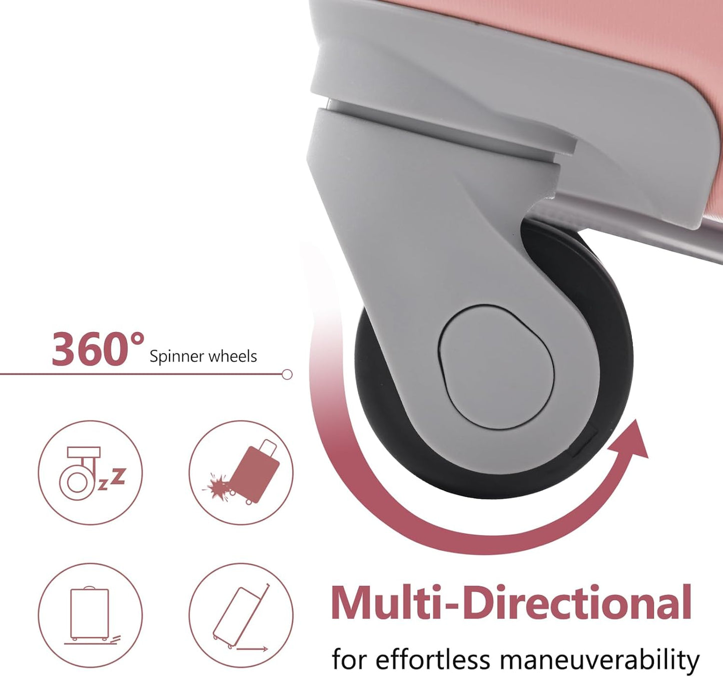 Merax Luggage Set 3 Piece, 20 Inch Carry on Spinner Suitcase with Corner Guards, Lightweight Durable, Airline Approved for Business or Weekend Travel