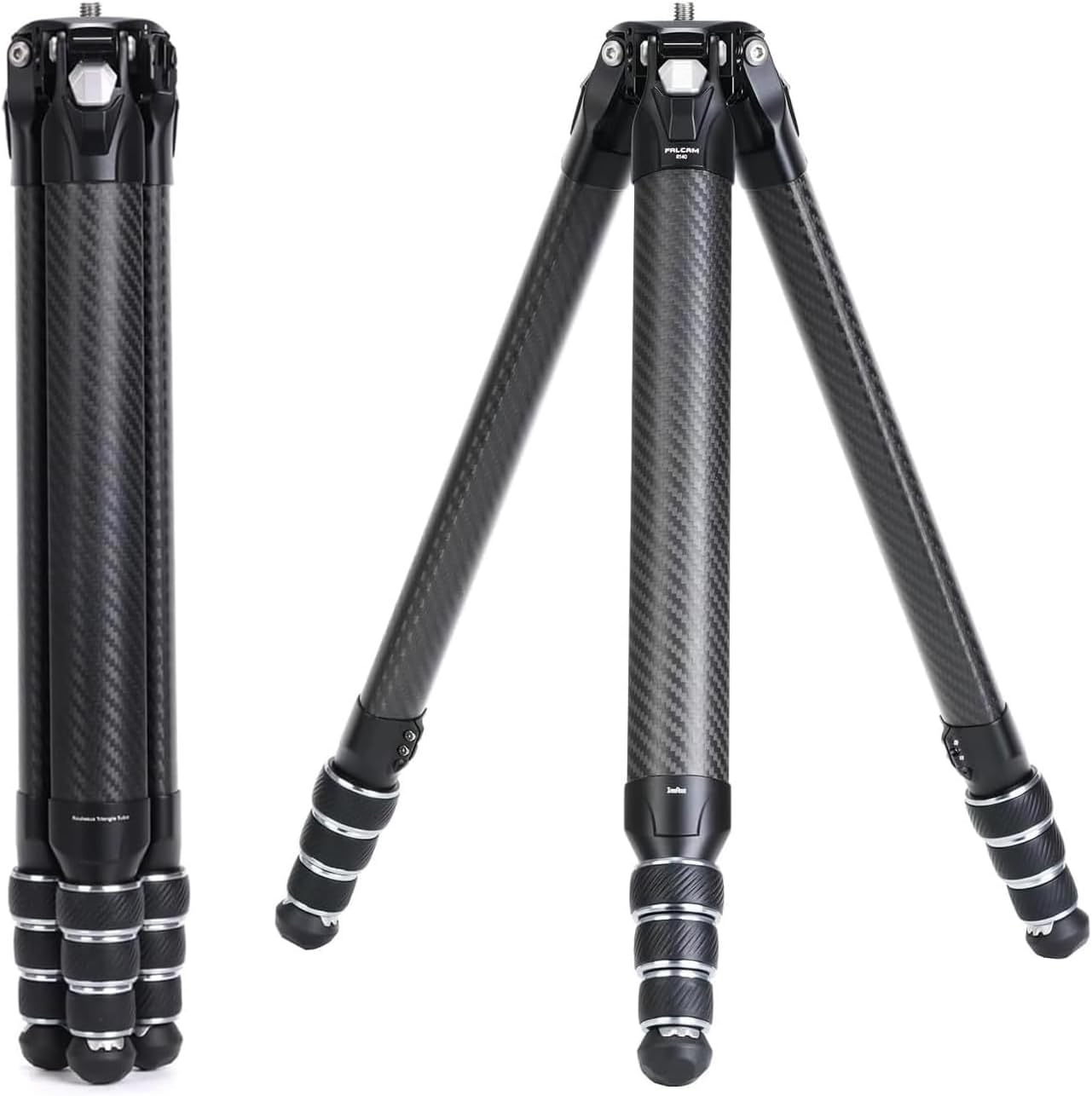 Falcam TreeRoot F38 Pro Carbon Fiber Tripod, 61" Quick Lock Travel Tripod, 5kg Load, F22 Interfaces, 1/4" Screw, Carry Strap Holes for DSLR, Mirrorless, and Video Cameras (R140T)