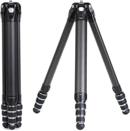 Falcam TreeRoot F38 Pro Carbon Fiber Tripod, 61" Quick Lock Travel Tripod, 5kg Load, F22 Interfaces, 1/4" Screw, Carry Strap Holes for DSLR, Mirrorless, and Video Cameras (R140T)