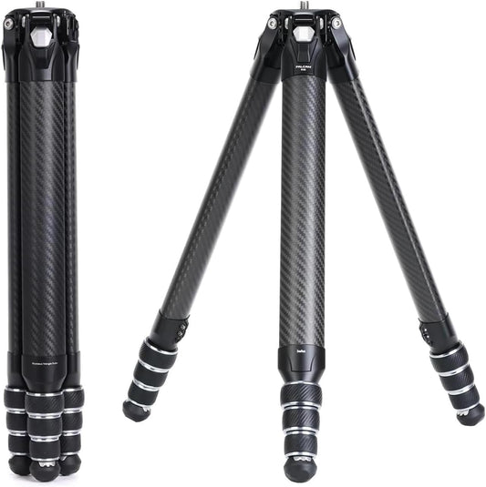 Falcam TreeRoot F38 Pro Carbon Fiber Tripod, 61" Quick Lock Travel Tripod, 5kg Load, F22 Interfaces, 1/4" Screw, Carry Strap Holes for DSLR, Mirrorless, and Video Cameras (R140T)