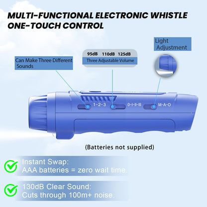 ZHT Electronic Whistle for Coaches, Referees, Teachers - 3 Tones & 3 High Volume, Handheld Whistles with Lanyard - Sports Whistle for Volleyball Soccer, Outdoor Camping, Emergency Safety