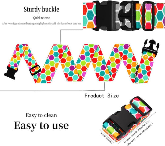 Adjustable Travel Luggage Strap Suitcase Belt Travel Bag Accessories 1.96 in W x 6.23 ft L