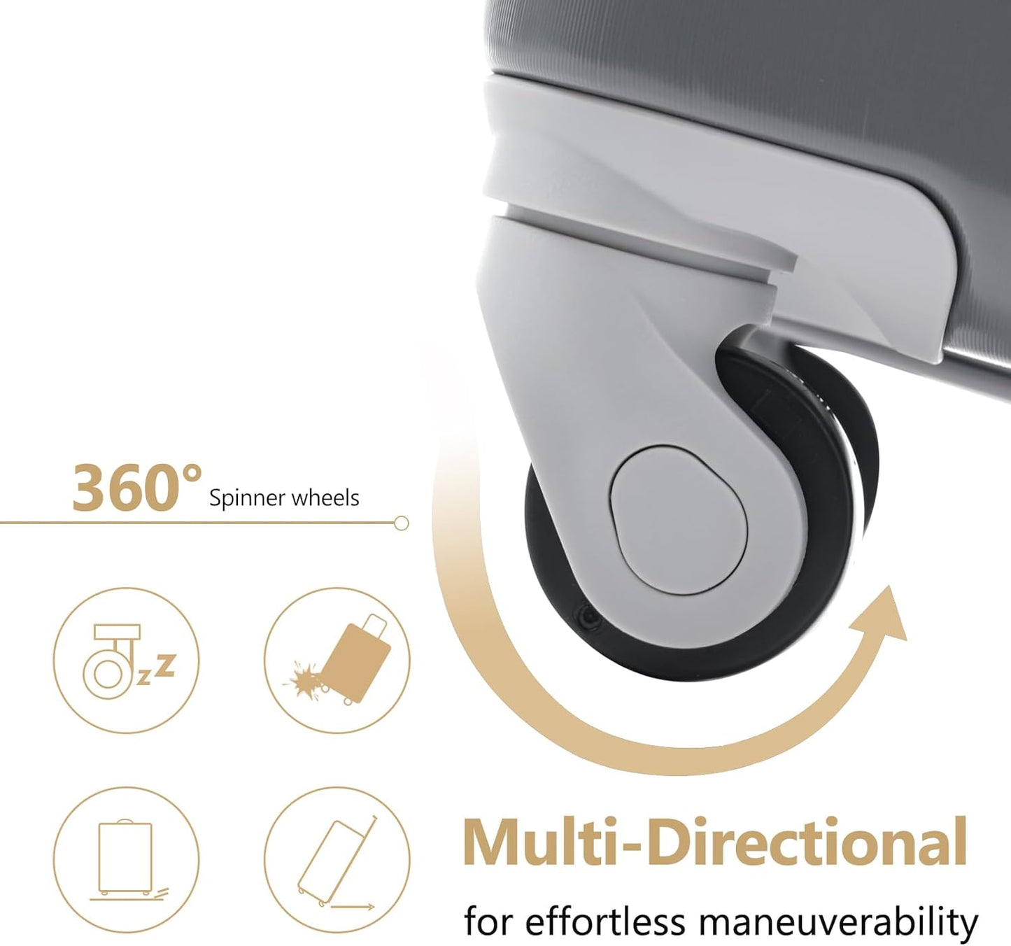 Merax Luggage Set 3 Piece, 20 Inch Carry on Spinner Suitcase with Corner Guards, Lightweight Durable, Airline Approved for Business or Weekend Travel