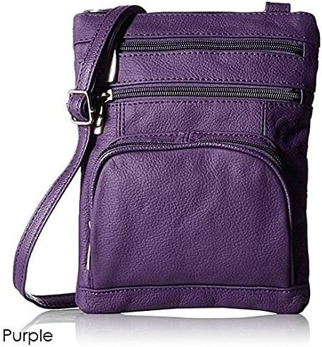 Krediz leather Crossbody Purses for Women, Multi Pocket Crossbody Purse with Adjustable Strap, Soft & Durable Leather Purse
