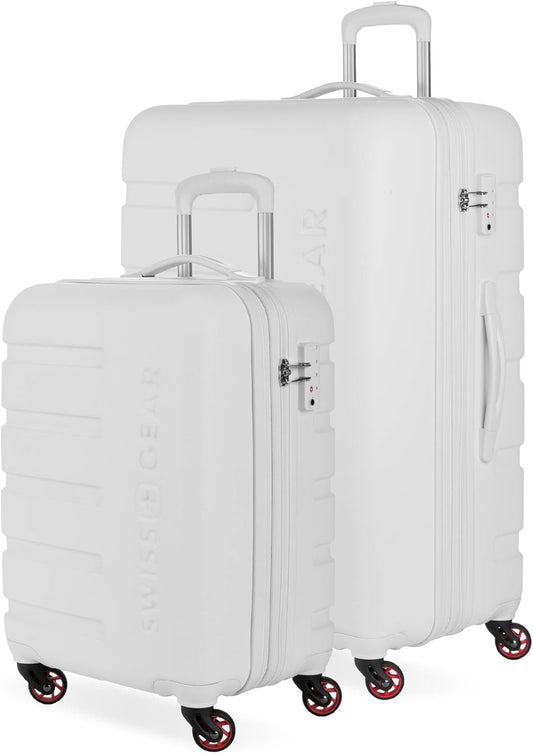 SwissGear 7366 Hardside Expandable Luggage with Spinner Wheels, White, 2-Piece Set (19/27)