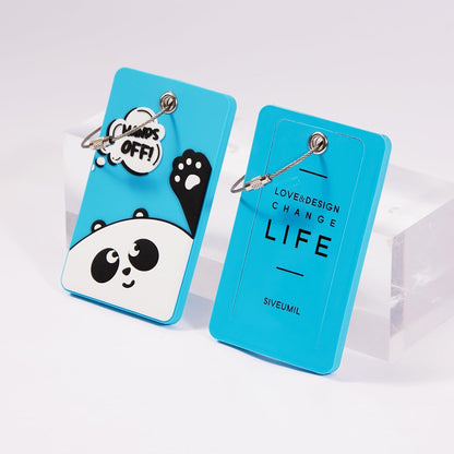 2PCS 2303 Bright Silicone Luggage tag (Blue)