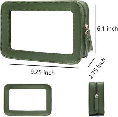 Clear Makeup Bag Small, TSA Approved Portable Toiletry Bag - Image 5