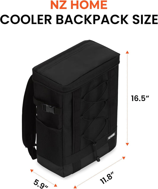 Insulated Cooler Backpack Portable Lightweight Leak Proof Waterproof Multiple Compartments Thermal Bag with Bottle Wine Holder for Beach Travel Camping Hiking Picnic Lunch